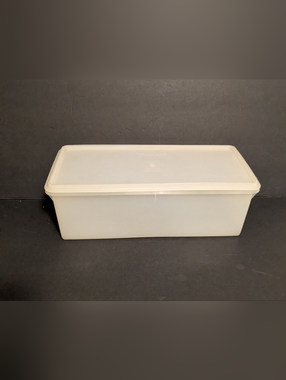 Tupperware Rectangular Food Storage Container Opaque White Vintage